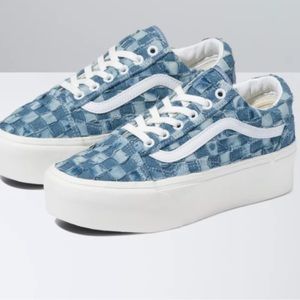 VANS Woven Old Skool Denim Stackform NEW